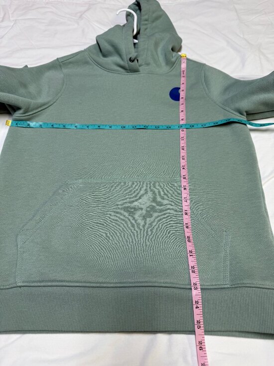 Carhartt Women’s Clarksburg Hoodie Medium Jade Heather Sleeve Logo EUC - Picture 7 of 9